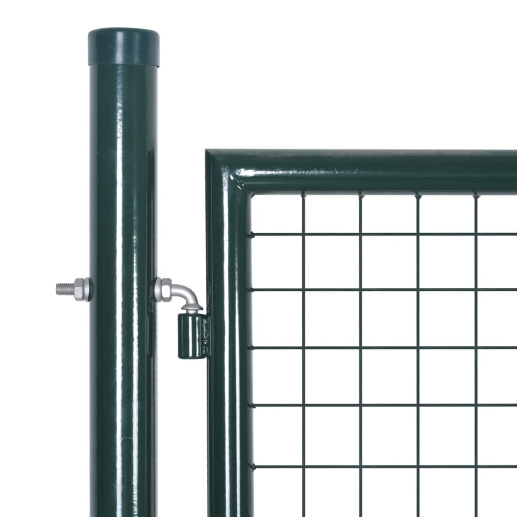 Fence Gate Steel 306x100 cm Green