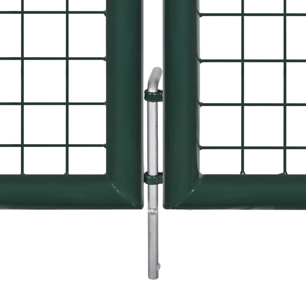 Fence Gate Steel 306x100 cm Green