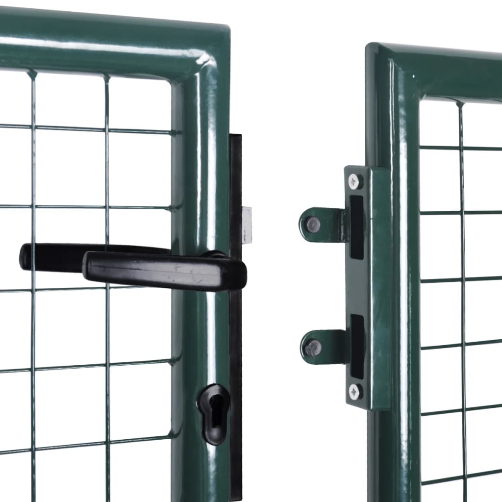 Fence Gate Steel 306x100 cm Green