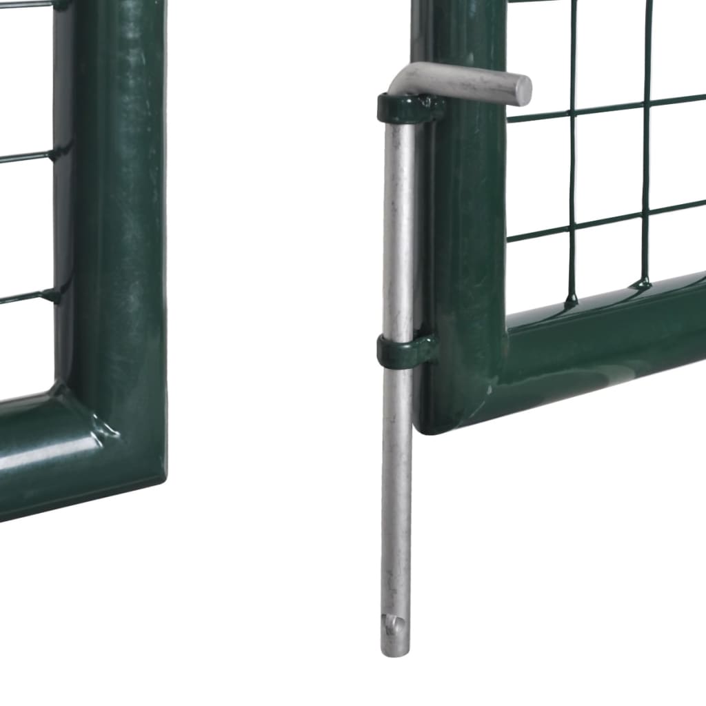 Fence Gate Steel 306x100 cm Green