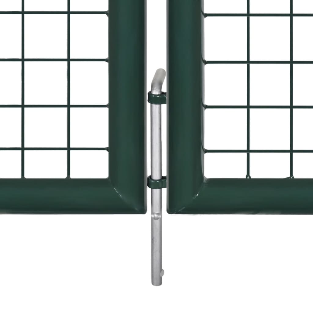 Fence Gate Steel 306x125 cm Green