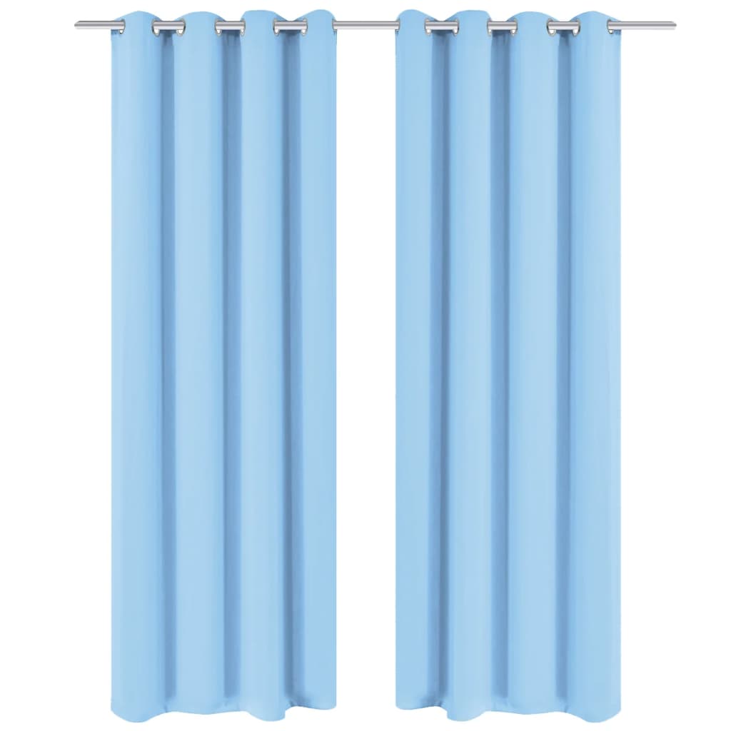 Blackout Curtain with Metal Eyelets 270x245 cm Turquoise