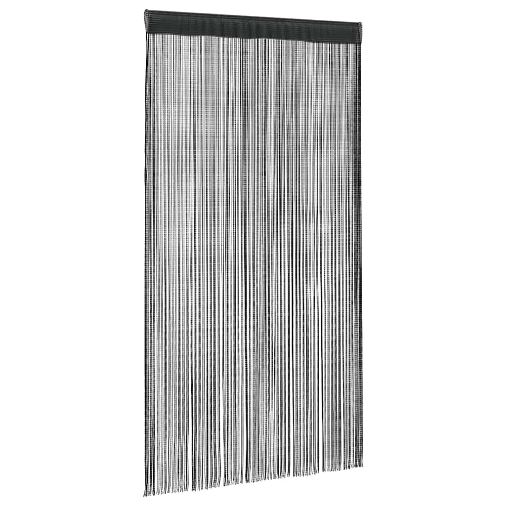 String Curtains 2 pcs 100x250 cm Black