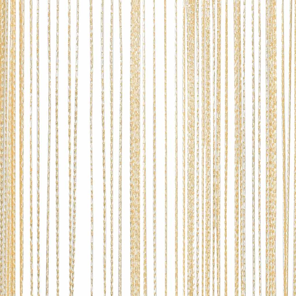 String Curtains 2 pcs 100x250 cm Cream