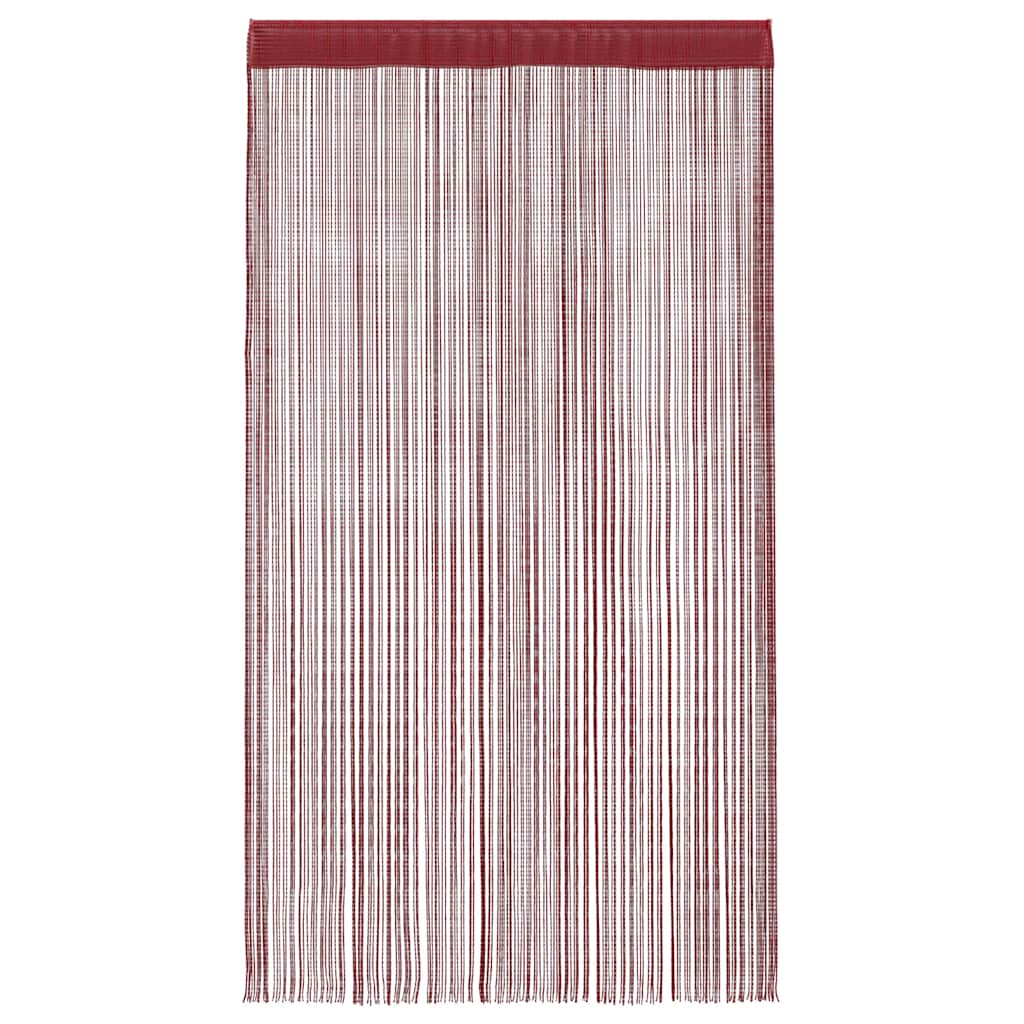 String Curtains 2 pcs 100x250 cm Burgundy