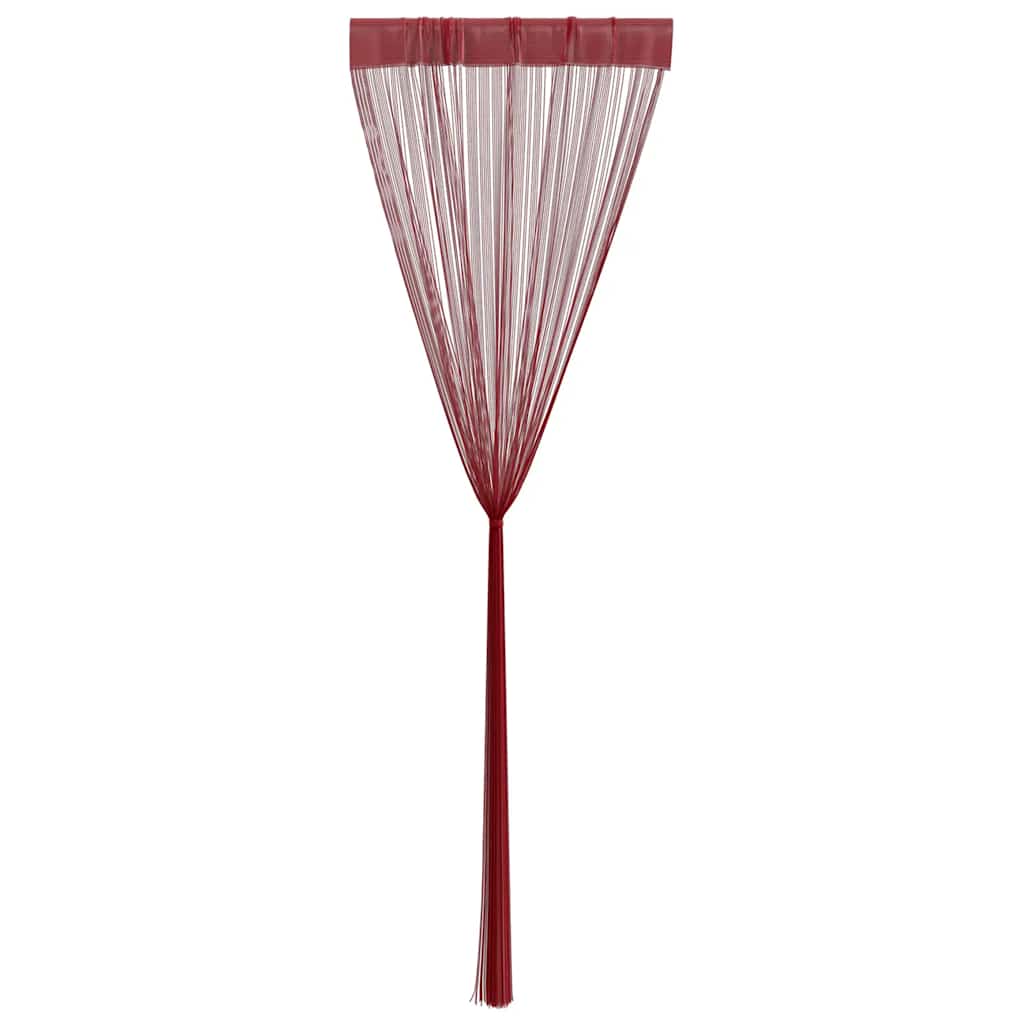 String Curtains 2 pcs 100x250 cm Burgundy