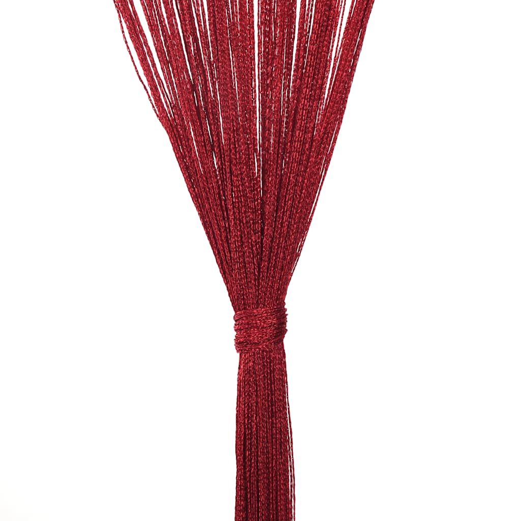String Curtains 2 pcs 100x250 cm Burgundy