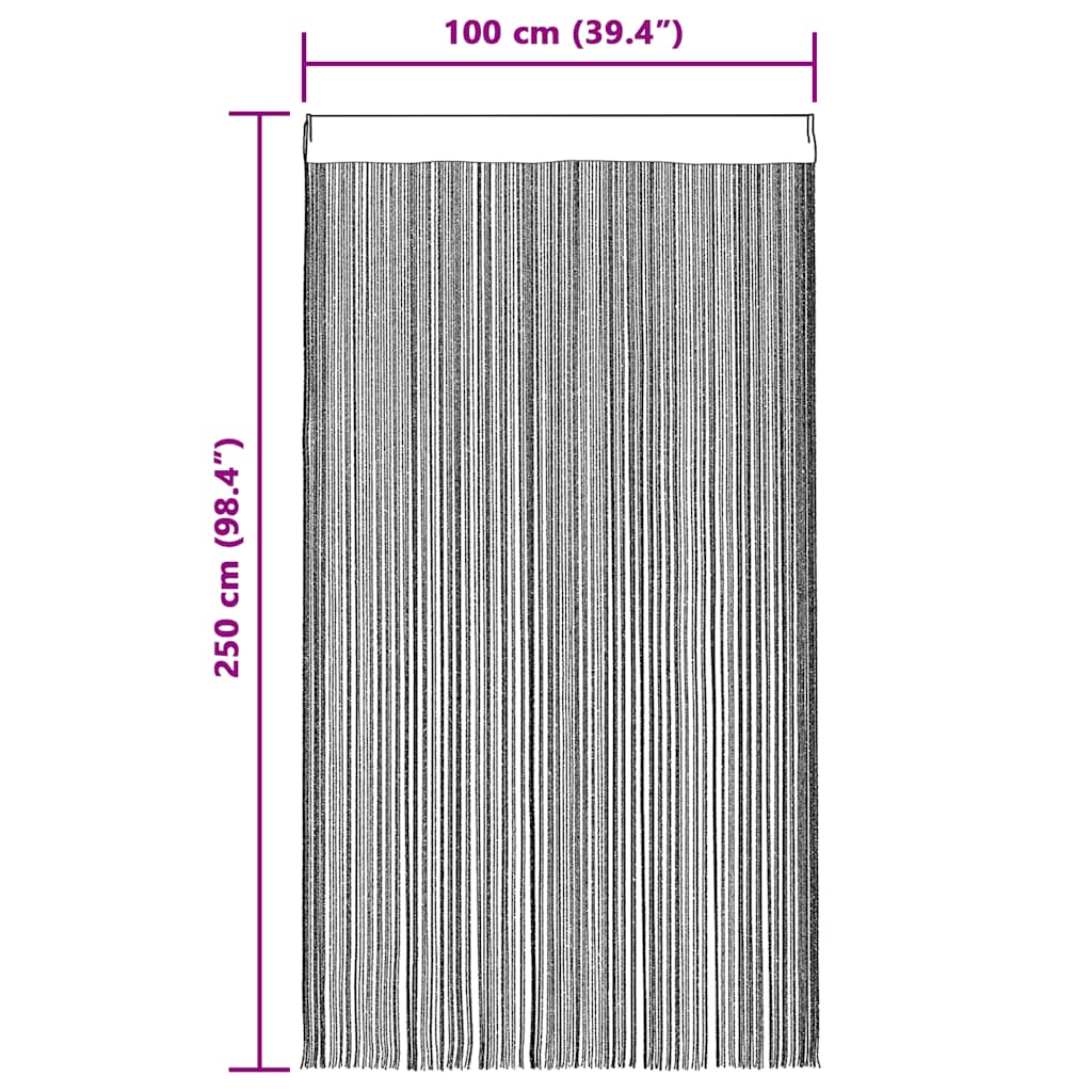 String Curtains 2 pcs 100x250 cm Burgundy