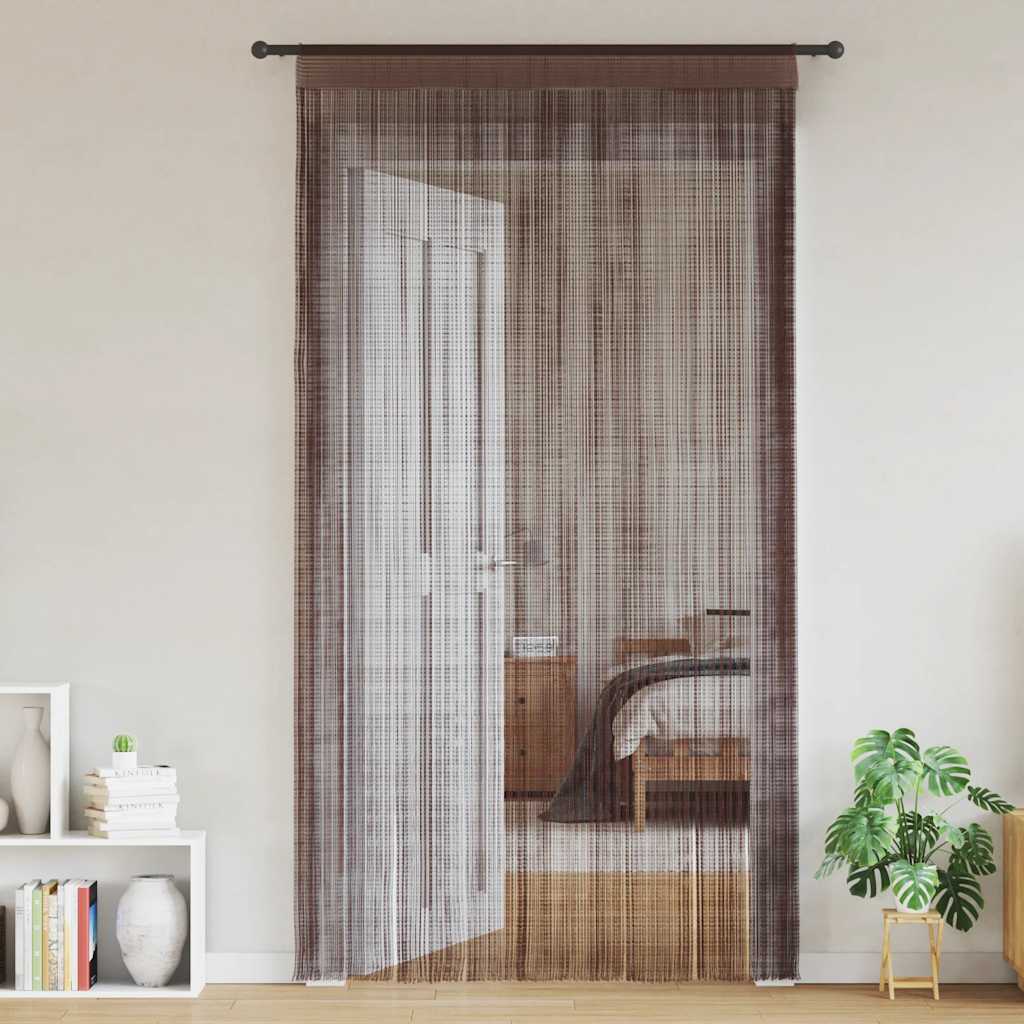 String Curtains 2 pcs 140x250 cm Brown