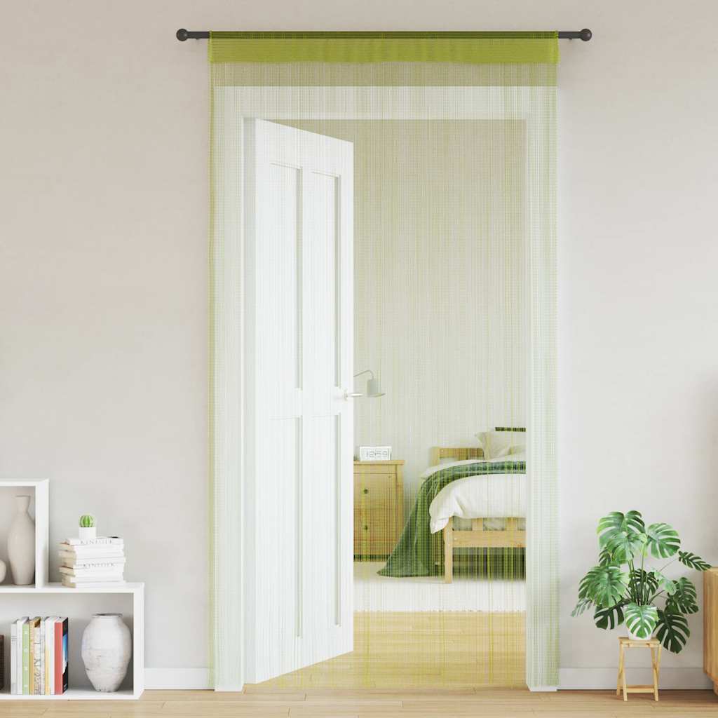 String Curtains 2 pcs 100x250 cm Green