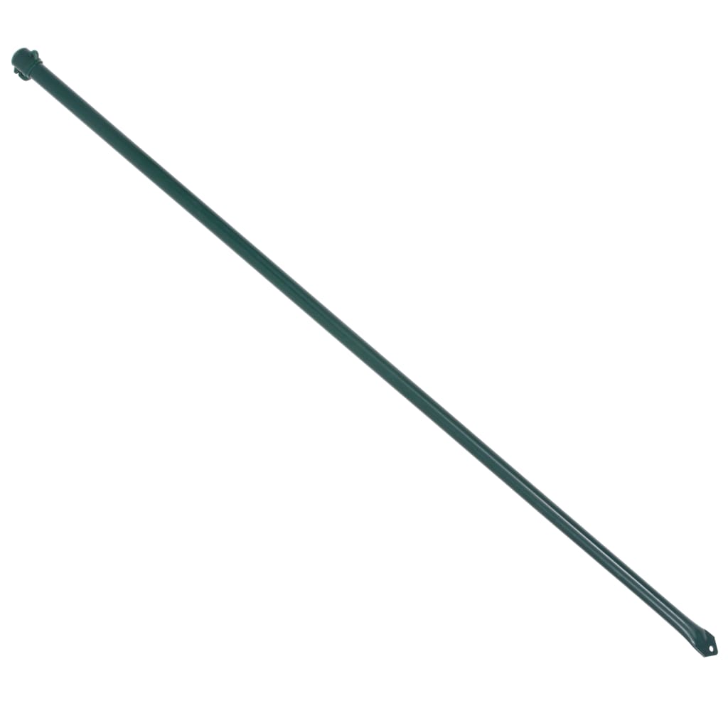 Garden Posts 10 pcs 1 m Metal Green