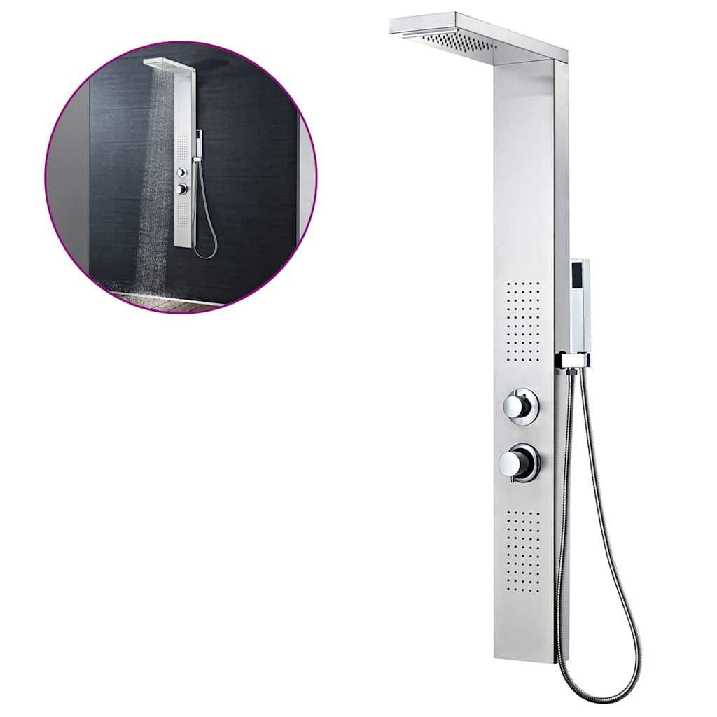 Shower Panel System Stainless Steel Square