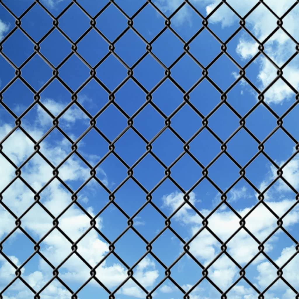 Chain Link Fence Steel 25x1 m Grey