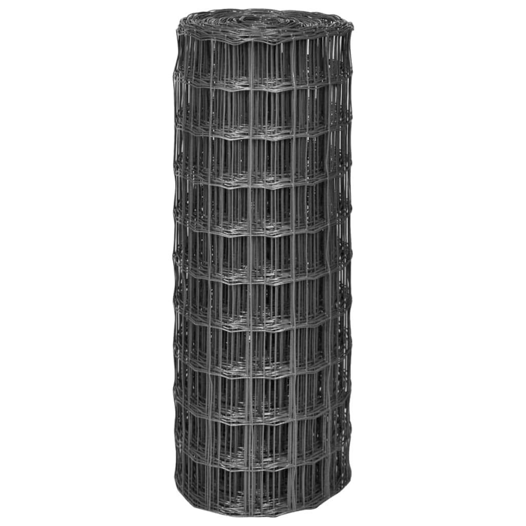 Euro Fence Steel 10x1 m Grey