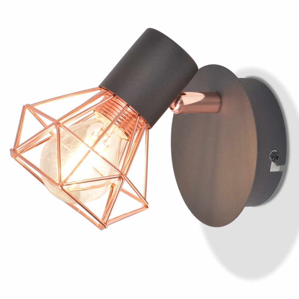 Wall Lamps 2 pcs with 2 LED Filament Bulbs 8 W