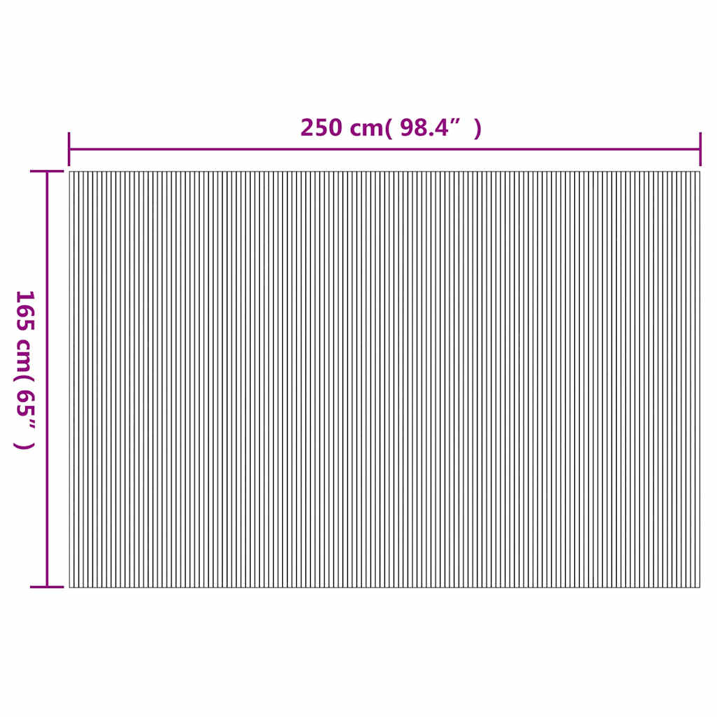 Room Divider Bamboo Grey 250x165 cm