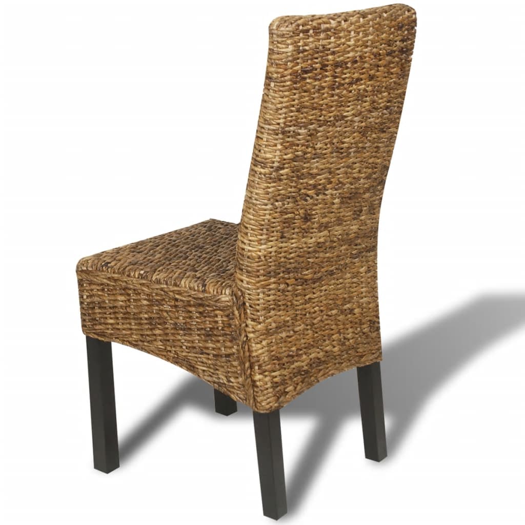 Dining Chairs 4 pcs Abaca and Solid Mango Wood