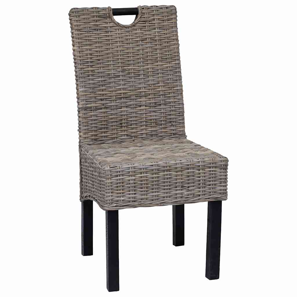 Dining Chair 4 pcs Kubu Rattan Mango Wood