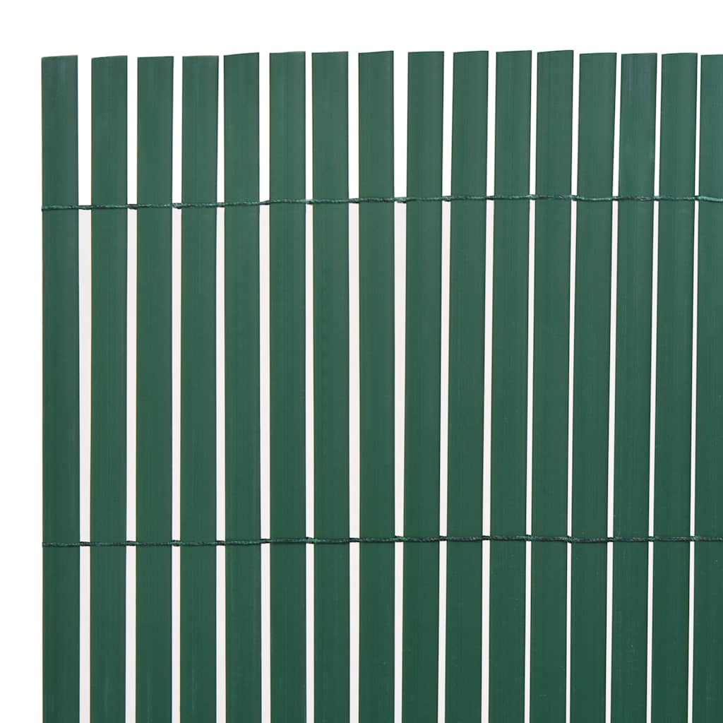 Double-Sided Garden Fence PVC 90x300 cm Green