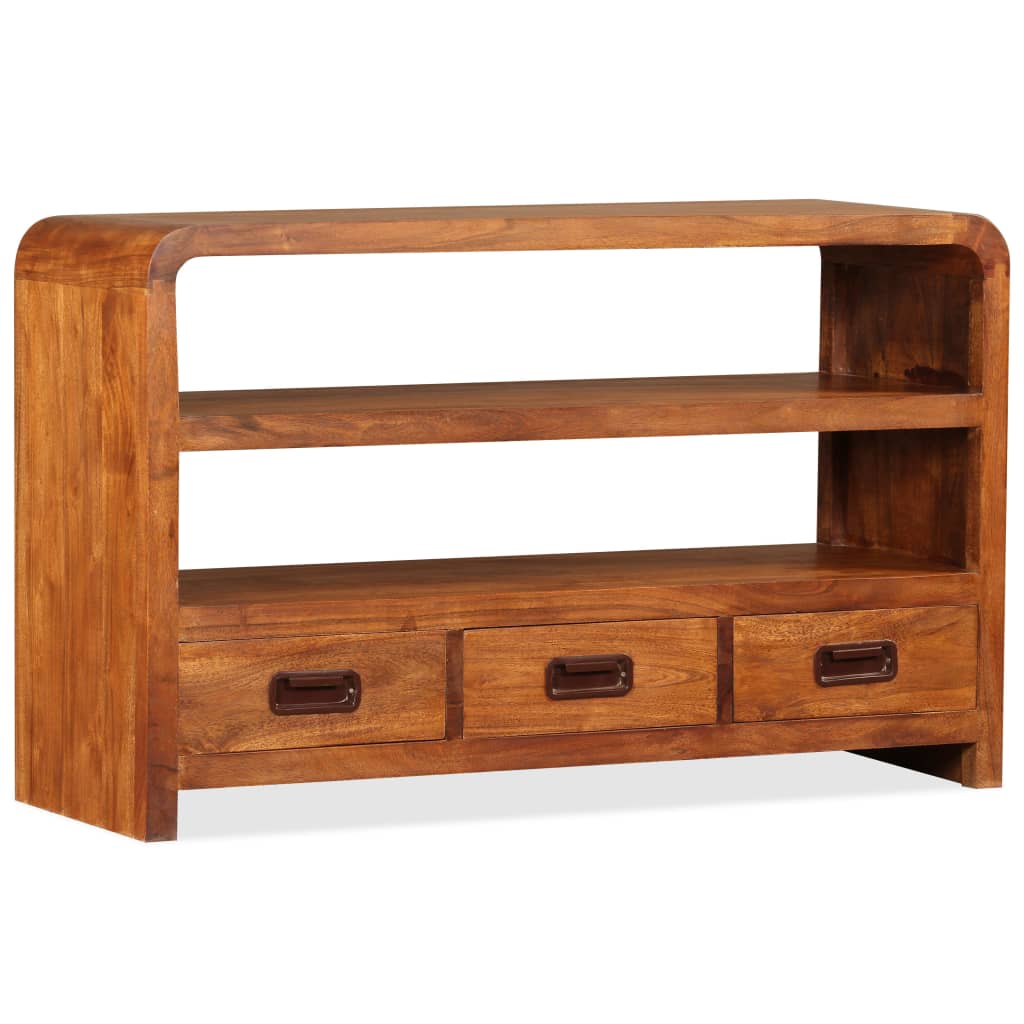 TV Cabinet Solid Wood Acacia 90x30x55 cm