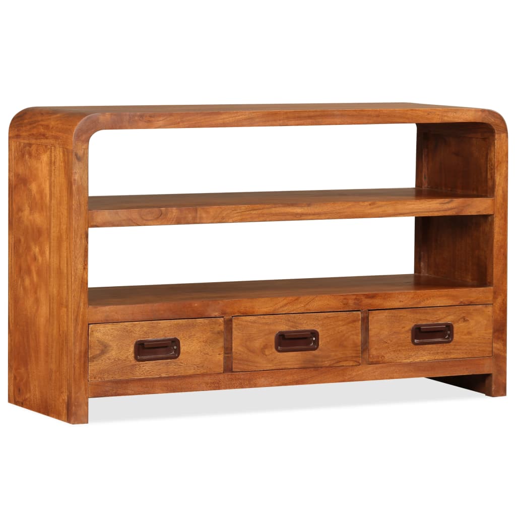 TV Cabinet Solid Wood Acacia 90x30x55 cm