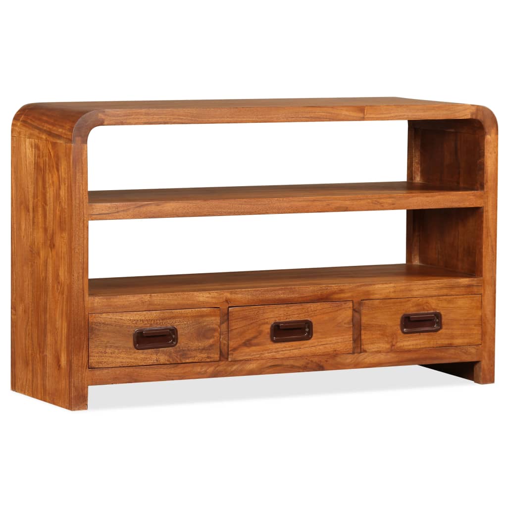 TV Cabinet Solid Wood Acacia 90x30x55 cm