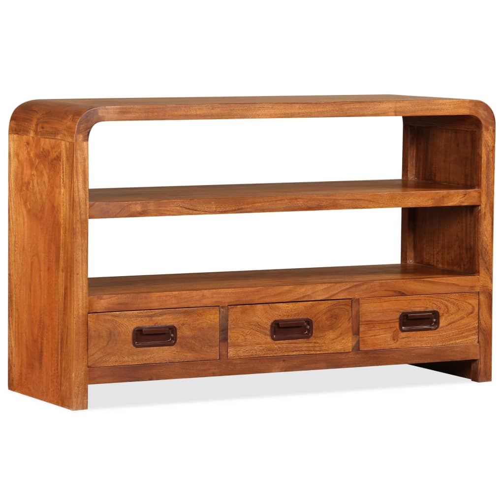 TV Cabinet Solid Wood Acacia 90x30x55 cm