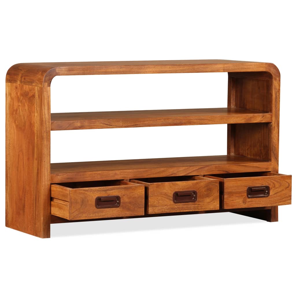 TV Cabinet Solid Wood Acacia 90x30x55 cm
