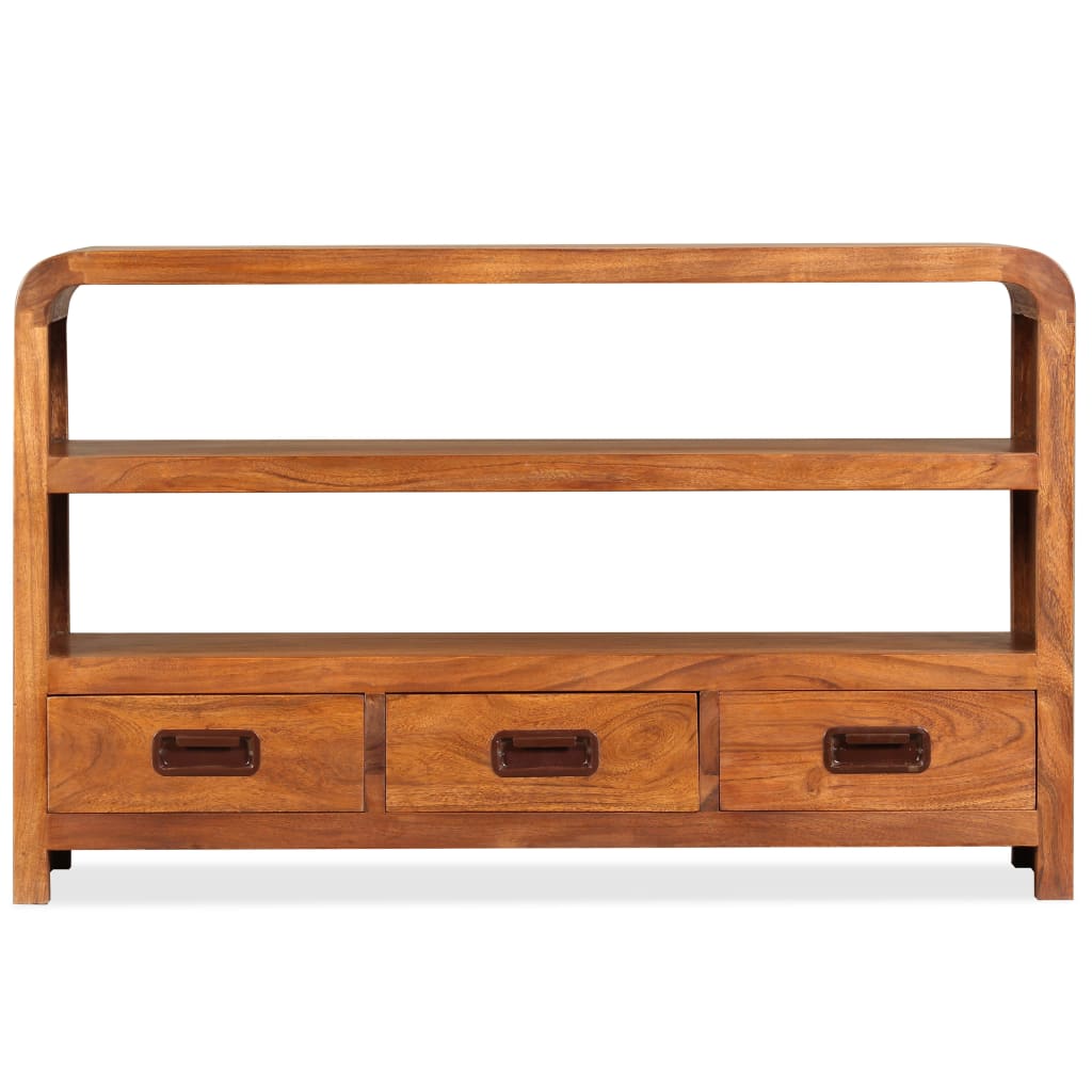 TV Cabinet Solid Wood Acacia 90x30x55 cm