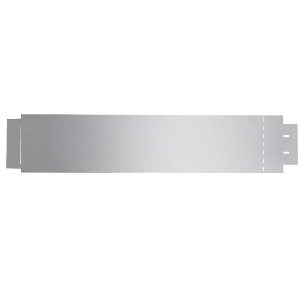 Lawn Fences 5 pcs Galvanised Steel 100x19 cm