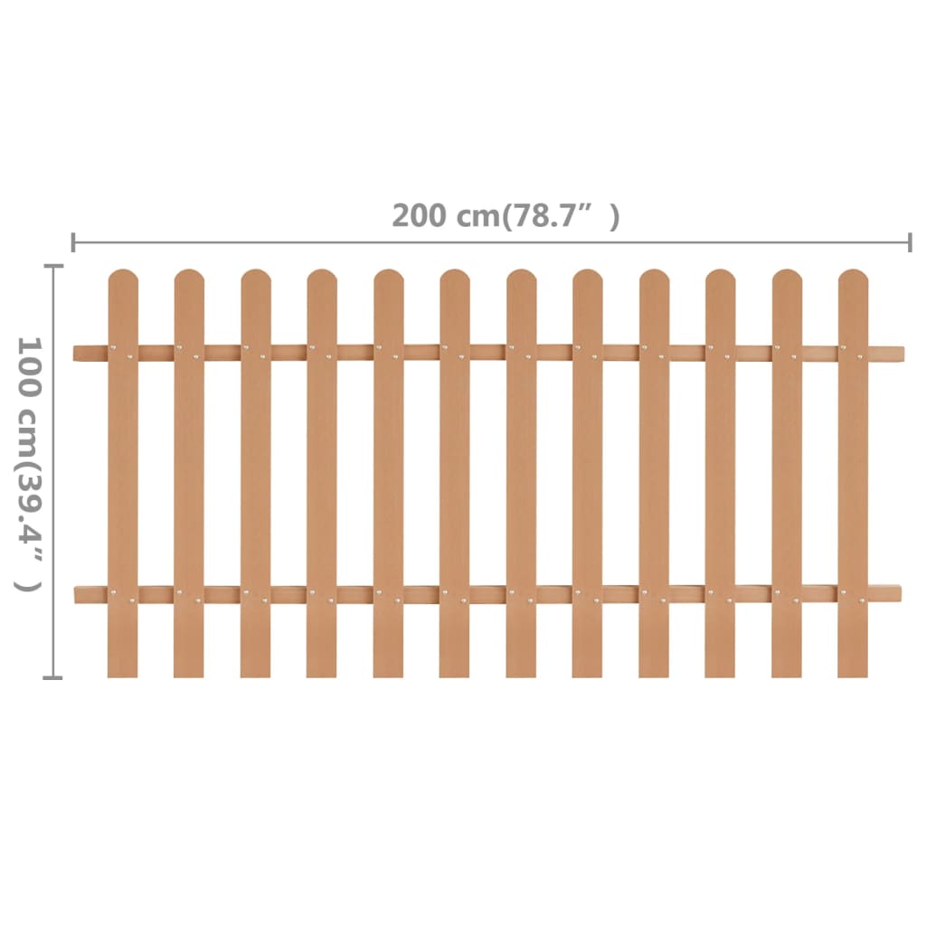 Picket Fence WPC 200x100 cm