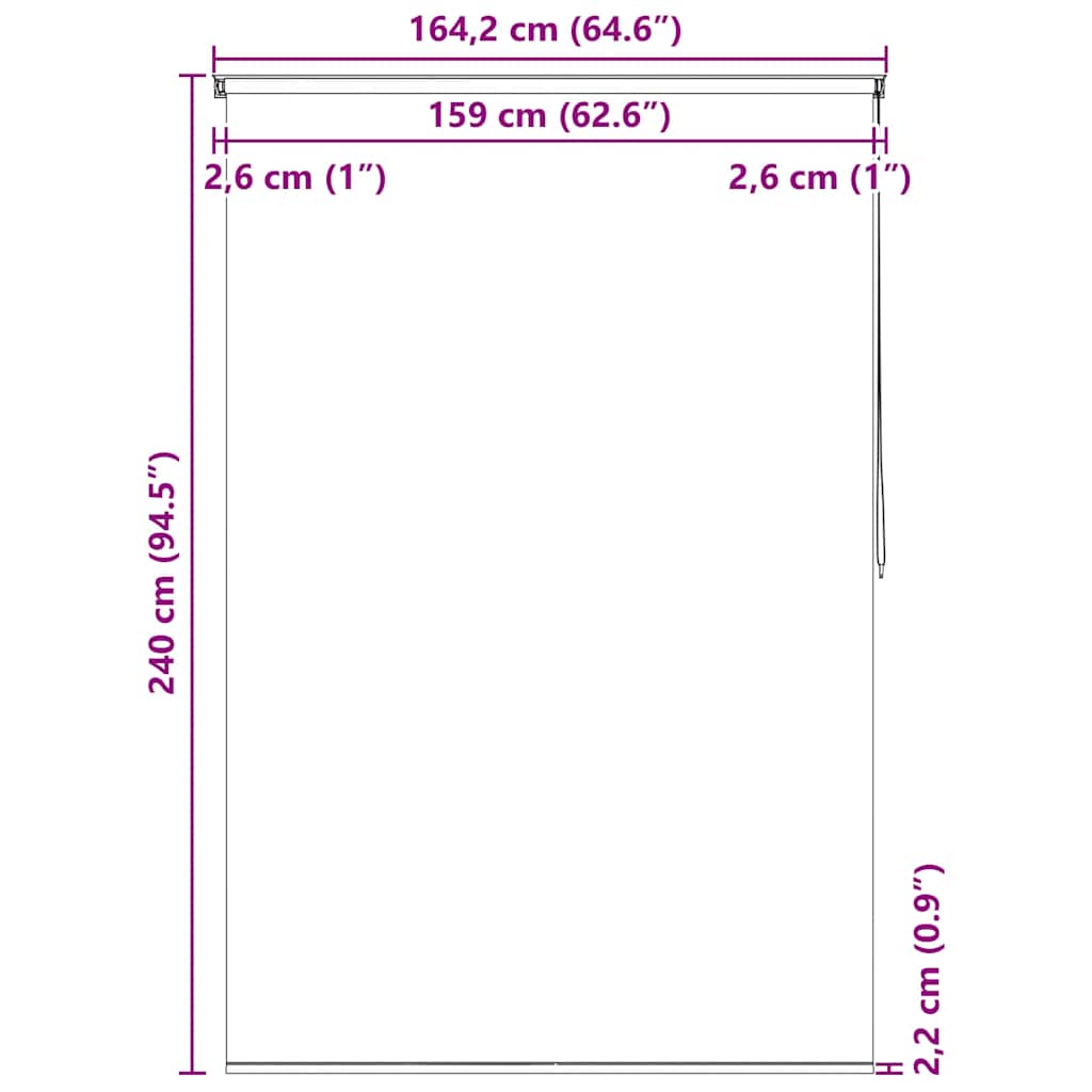 Shower Roller Blind 160x240 cm Bubble