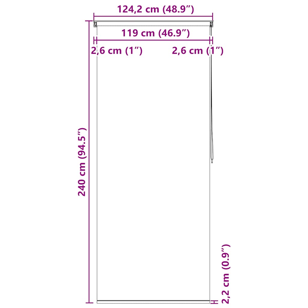 Shower Roller Blind 120x240 cm Splash