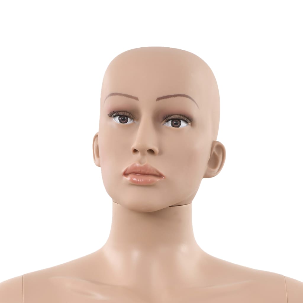 Female Mannequin with Glass Base Beige 180 cm