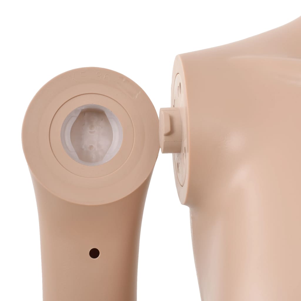 Female Mannequin with Glass Base Beige 180 cm
