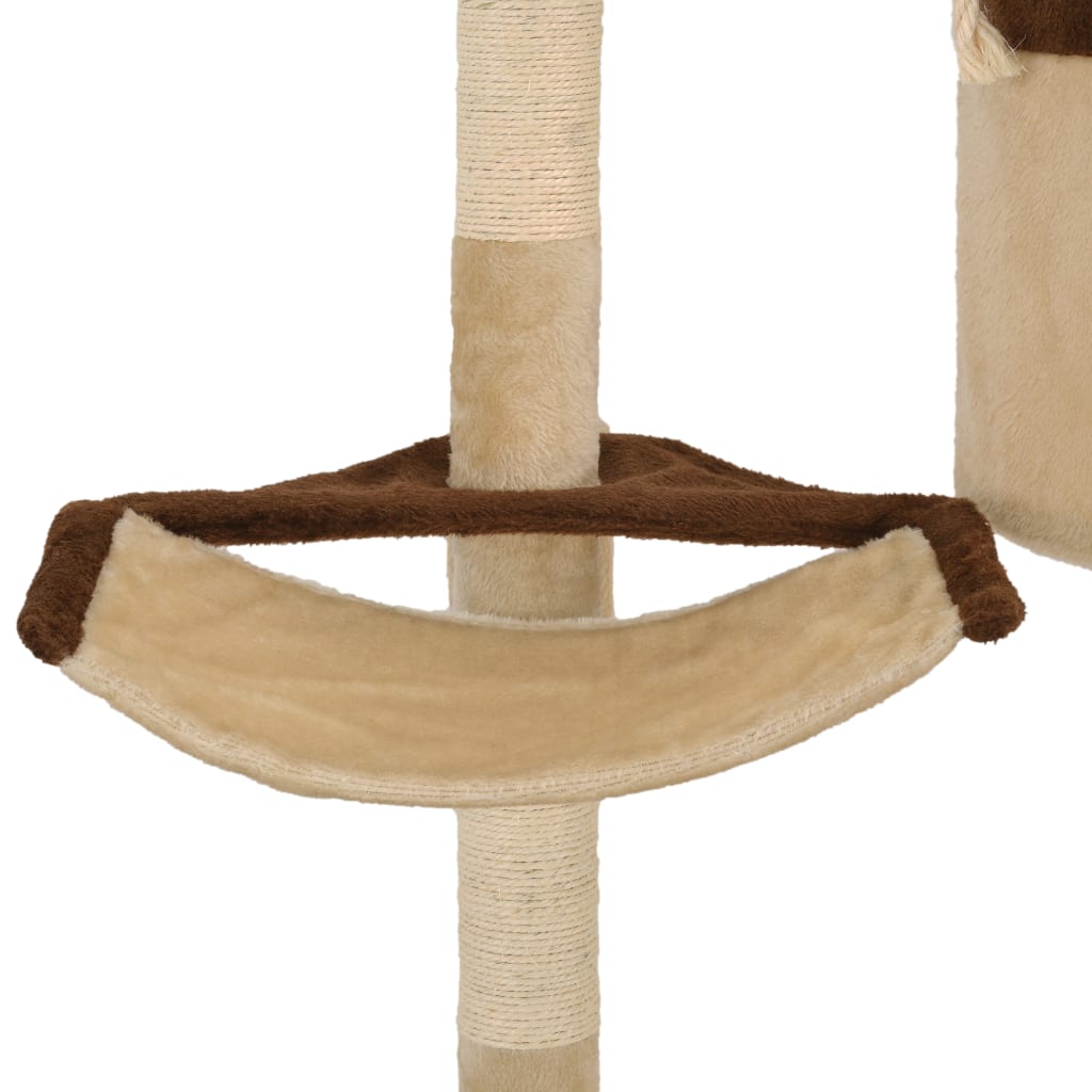 Cat Tree with Sisal Scratching Posts Wall Mounted 194 cm