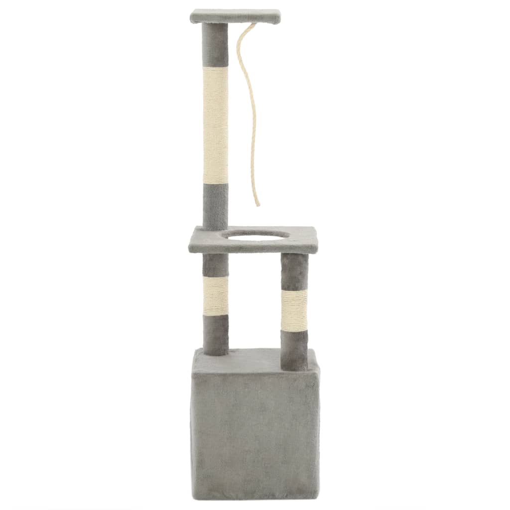 Cat Tree with Sisal Scratching Posts 109 cm Grey