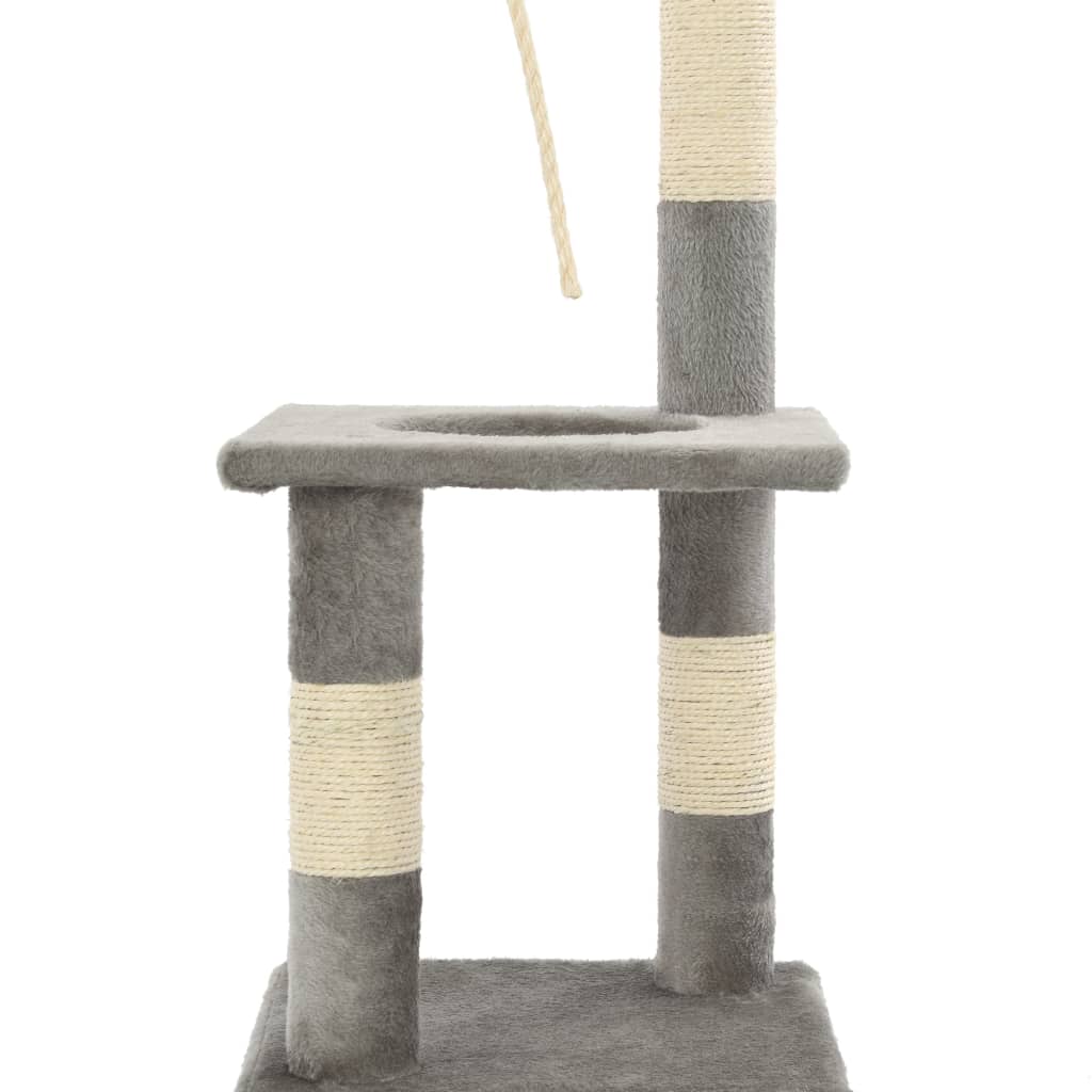 Cat Tree with Sisal Scratching Posts 109 cm Grey