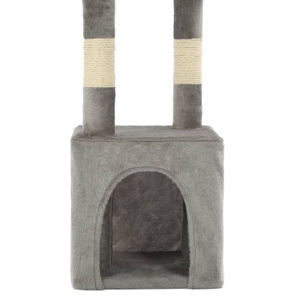 Cat Tree with Sisal Scratching Posts 109 cm Grey
