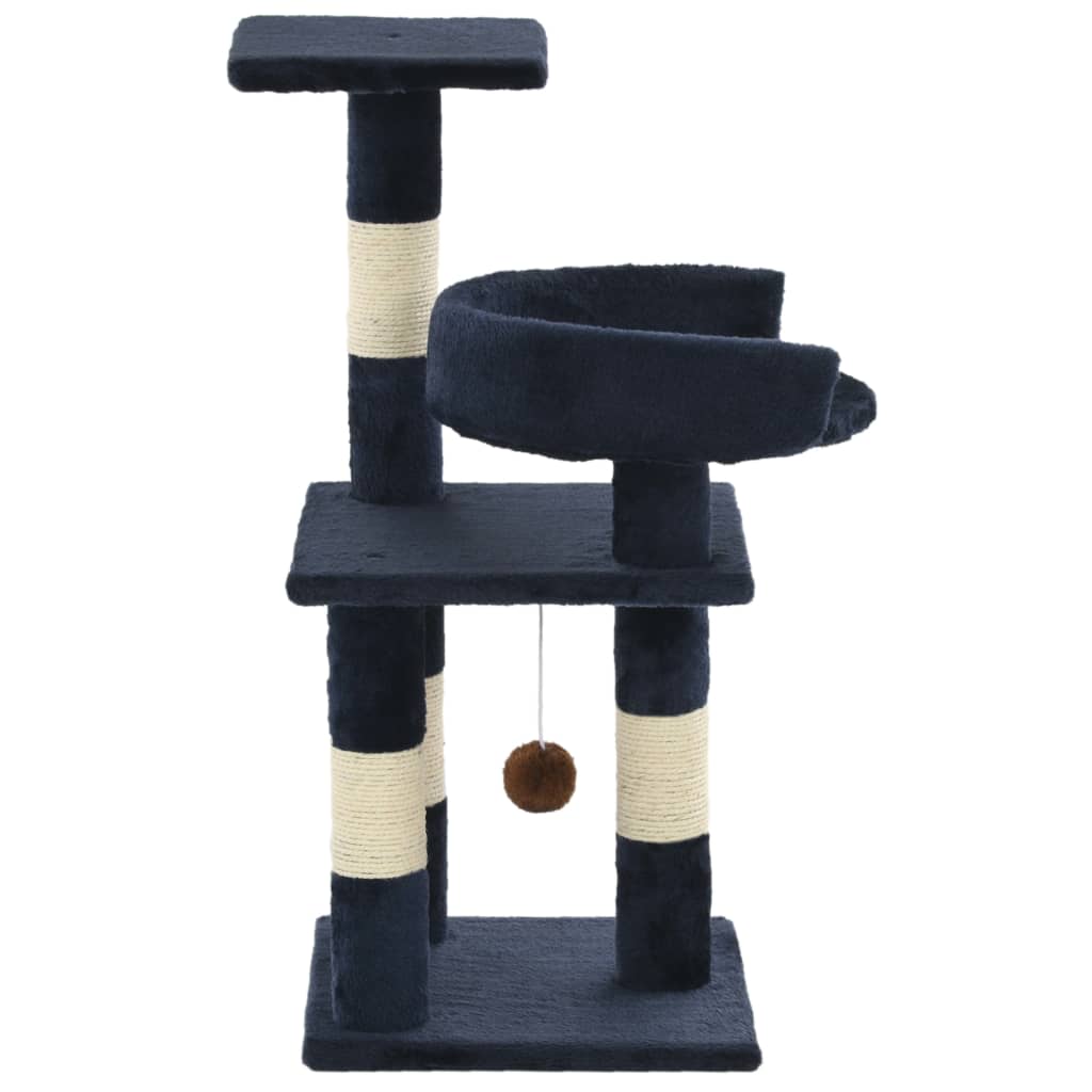 Cat Tree with Sisal Scratching Posts 65 cm Blue