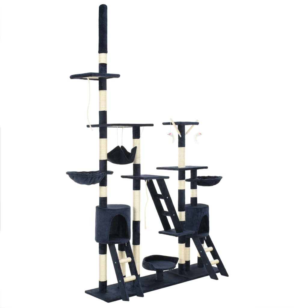 Cat Tree with Sisal Scratching Posts 230-250 cm Blue