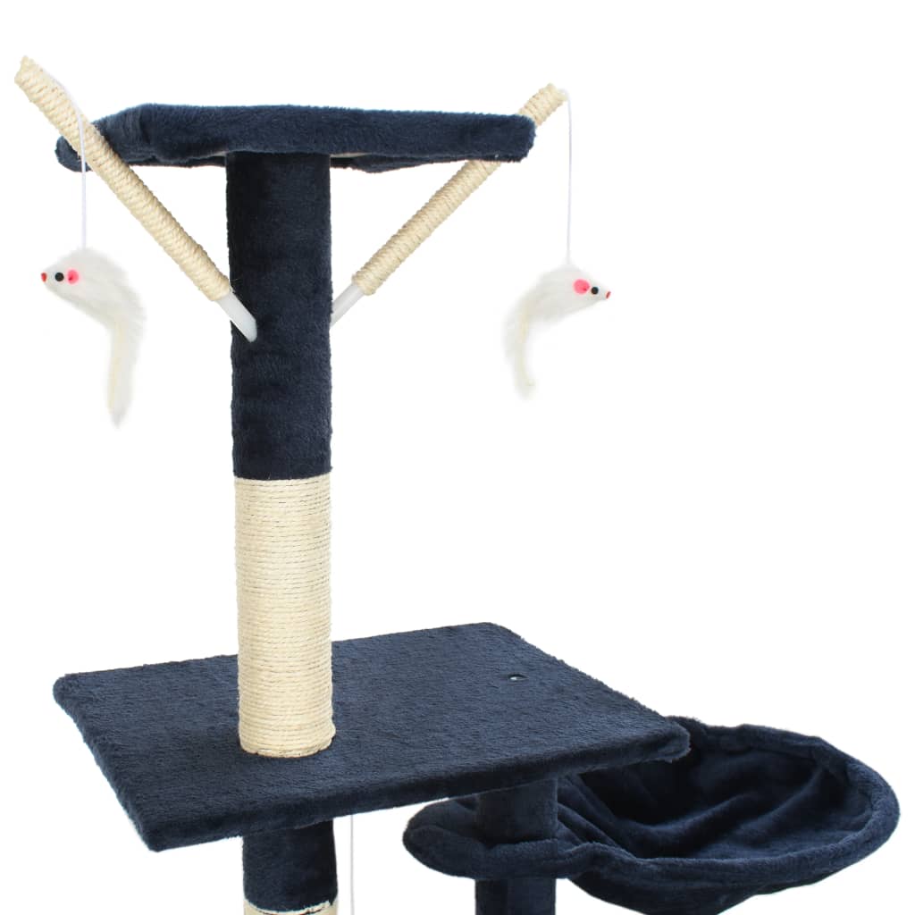 Cat Tree with Sisal Scratching Posts 230-250 cm Blue