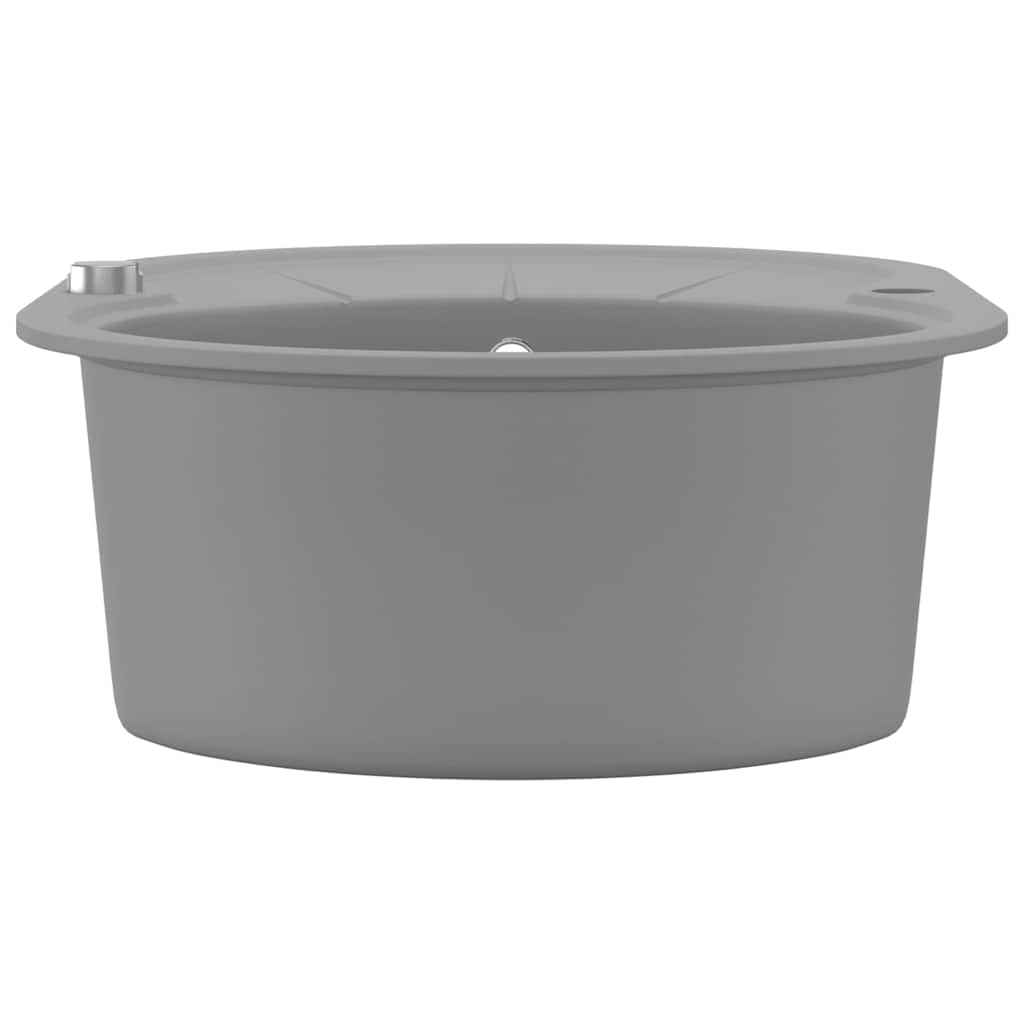 Granite Kitchen Sink Single Basin Oval Grey