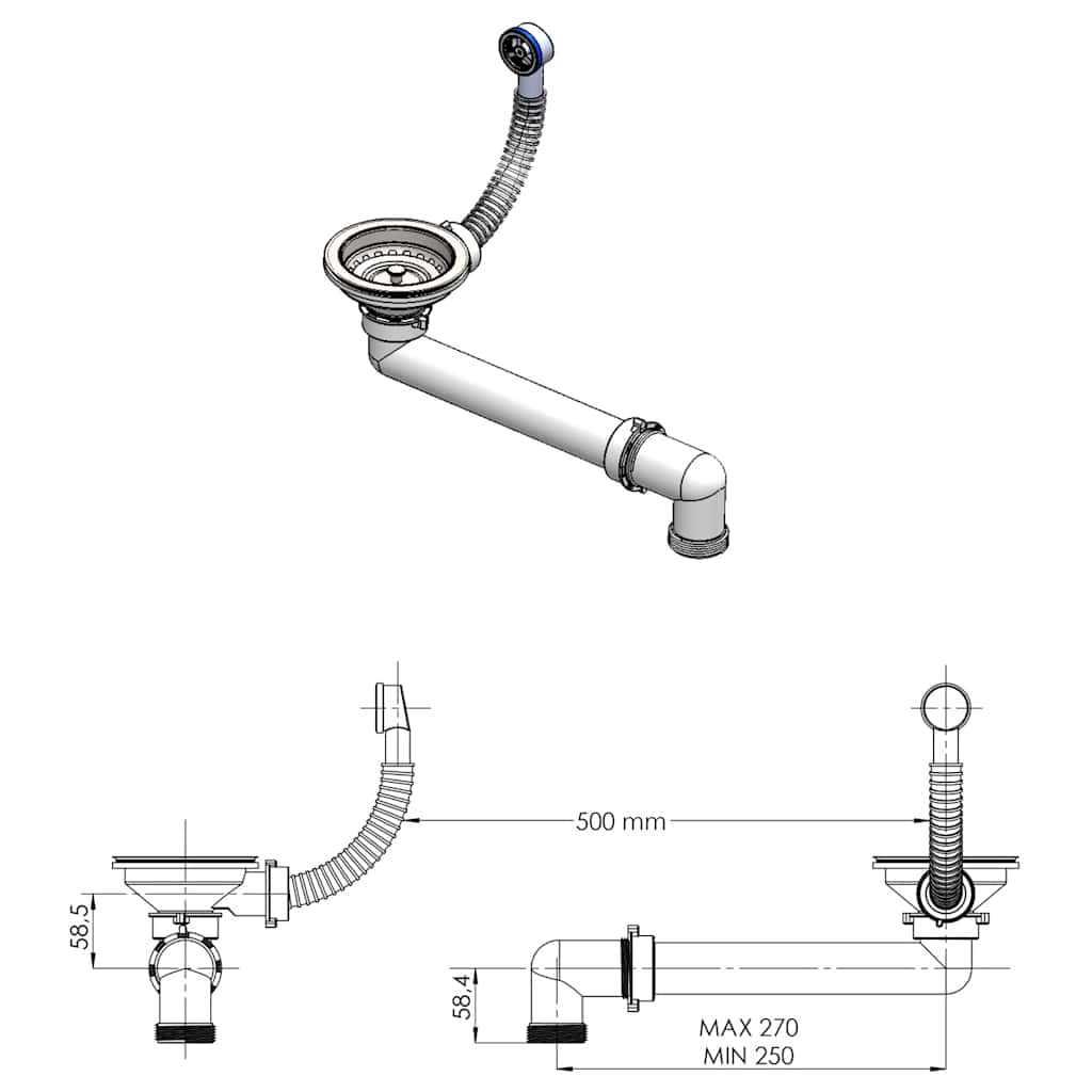 Granite Basin 600x450x120 mm Grey