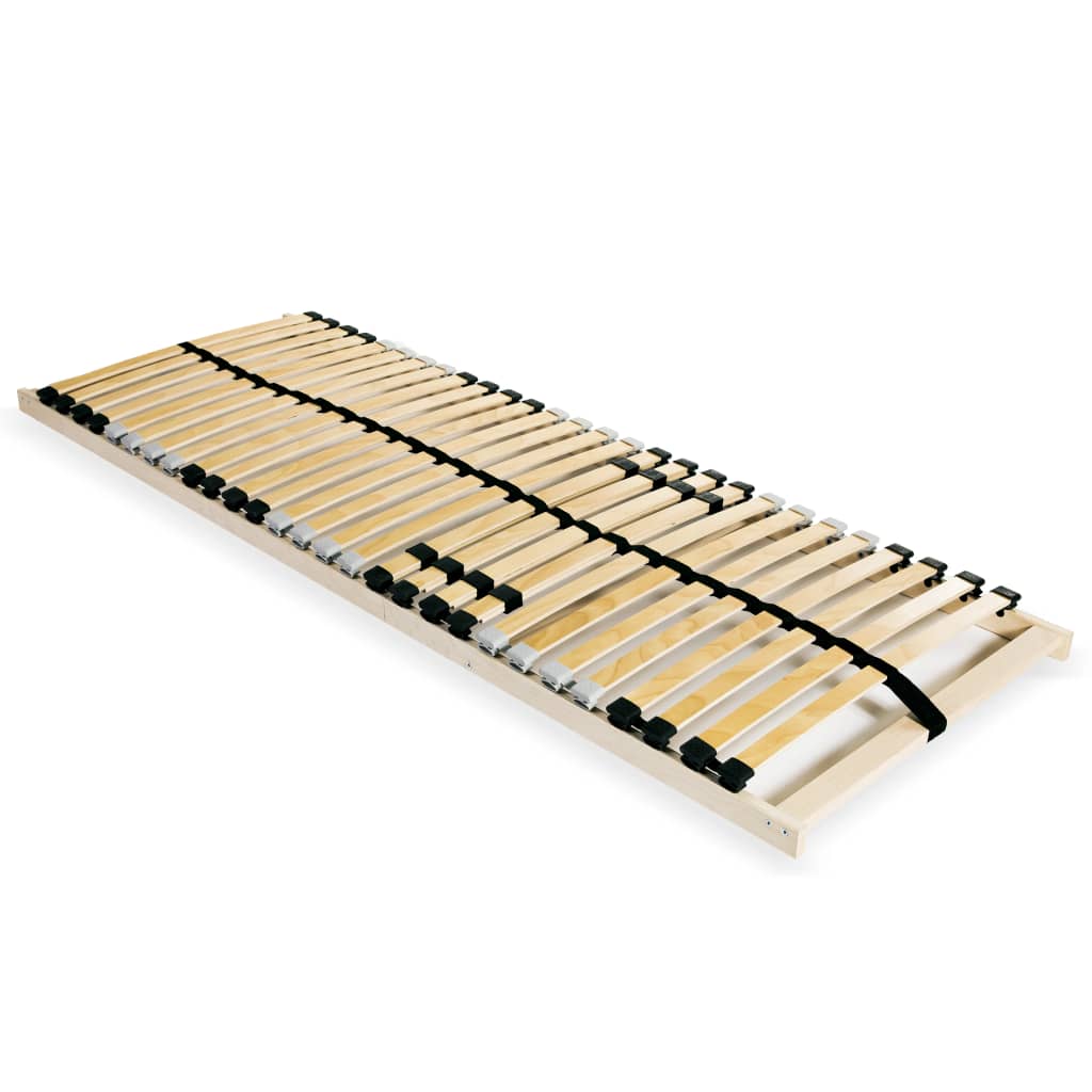 Slatted Bed Base without Mattress with 28 Slats 7 Zones 80x200 cm