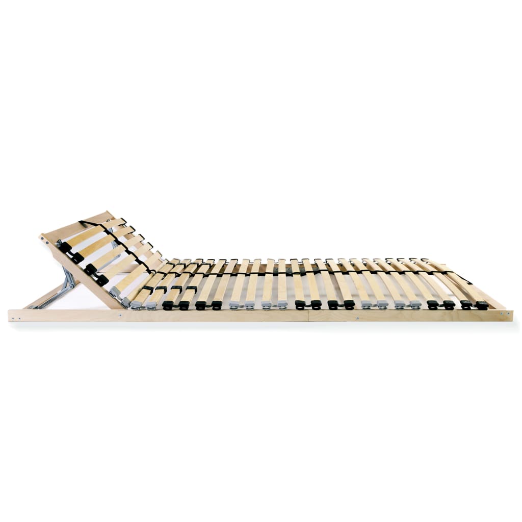 Slatted Bed Base without Mattress with 28 Slats 7 Zones 120x200 cm