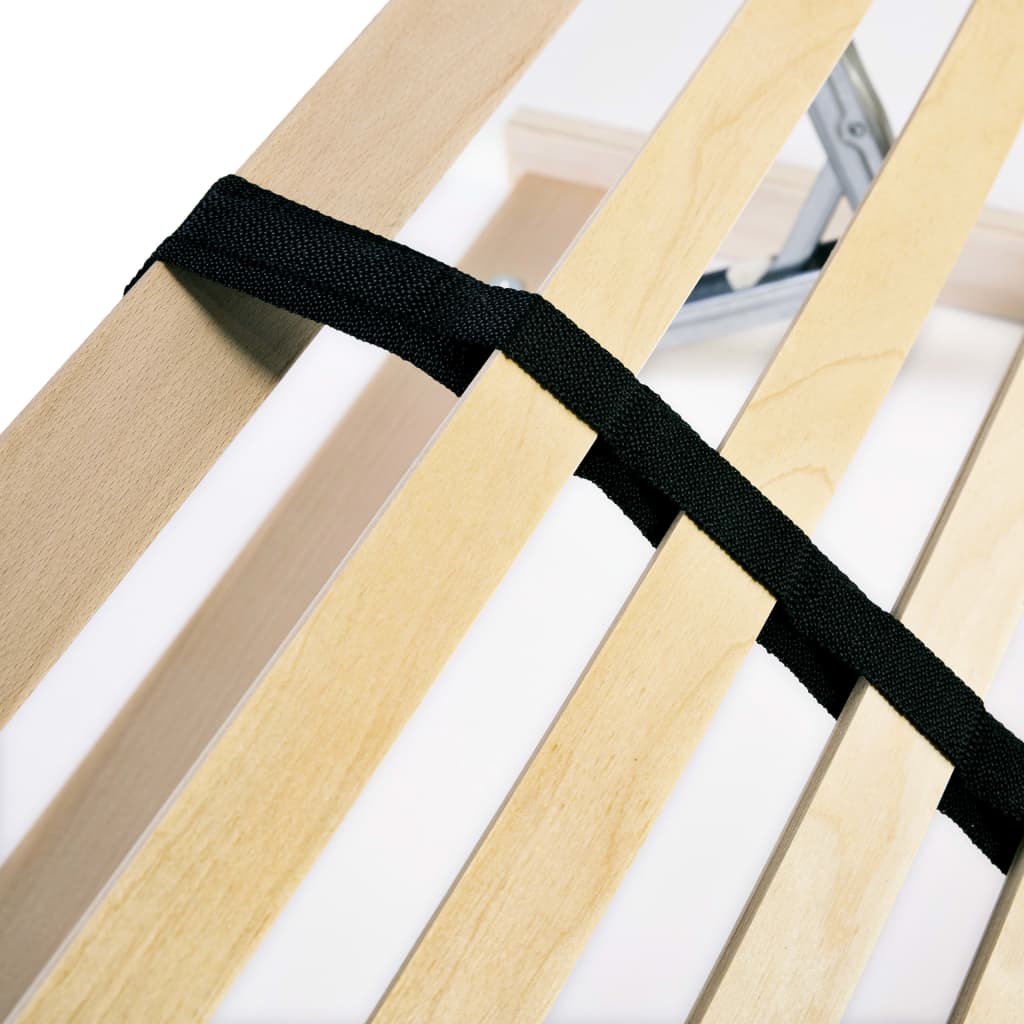 Slatted Bed Base without Mattress with 28 Slats 7 Zones 120x200 cm