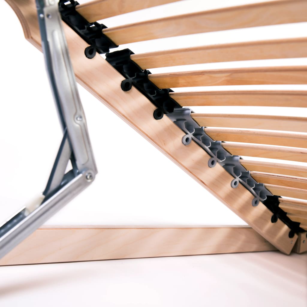 Slatted Bed Base without Mattress with 42 Slats 7 Zones 100x200 cm