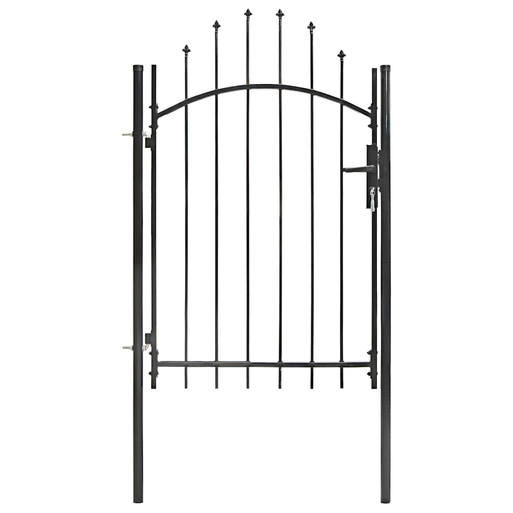 Garden Gate Steel 1x2 m Black