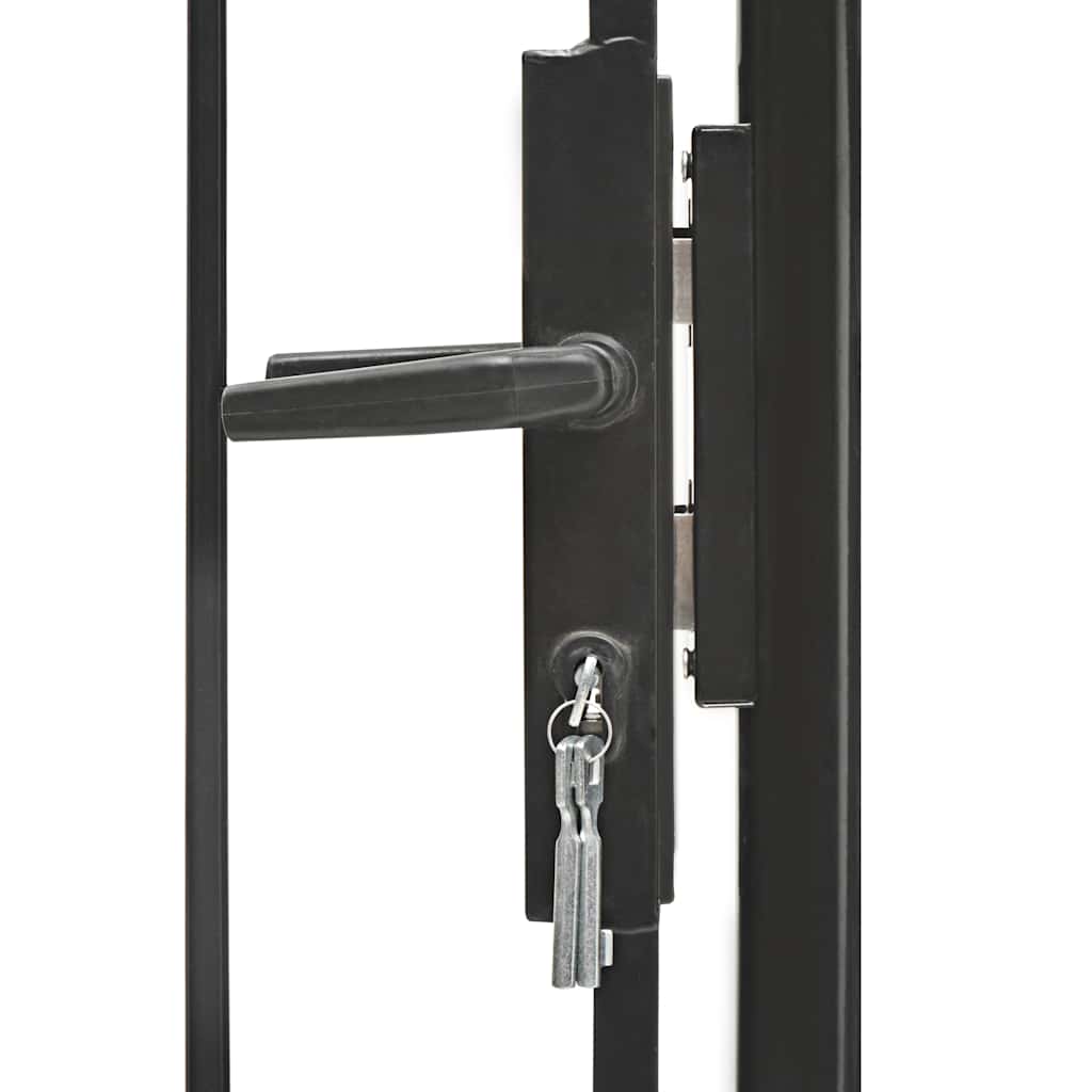 Garden Gate Steel 1x2 m Black